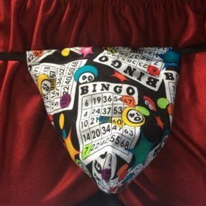 Mens BINGO Gambling Gstring Thong Male Sexy Man Underwear